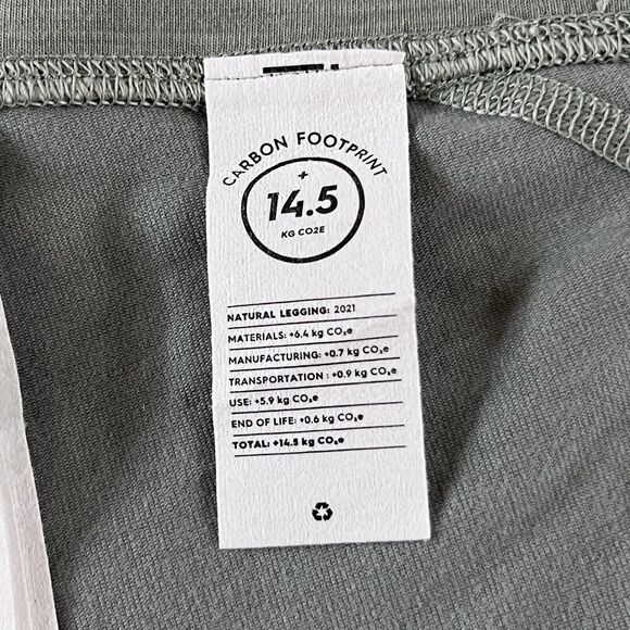 Allbirds Natural Leggings Hazy Pine Mid Rise Size Small Eco Friendly Fabric - Picture 8 of 14